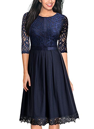 MissMay-Womens-Vintage-Half-Sleeve-Floral-Lace-Cocktail-Party-Pleated-Swing-Dress-0