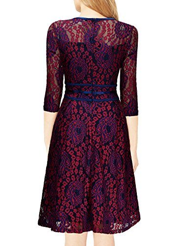 Miusol-Womens-Vintage-Floral-Lace-23-Sleeve-Cocktail-Evening-Party-Dress-0-0
