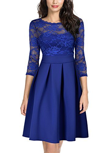 Miusol-Womens-Vintage-Floral-Lace-23-Sleeve-Cocktail-Party-Dress-0