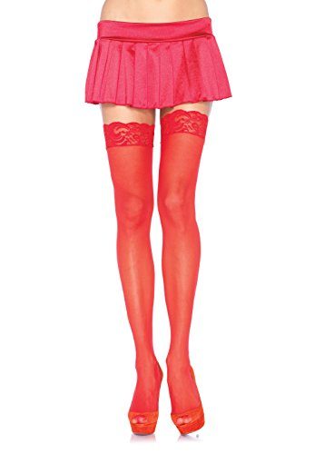 Nylon-Sheer-Thigh-High-With-Lace-Top-0