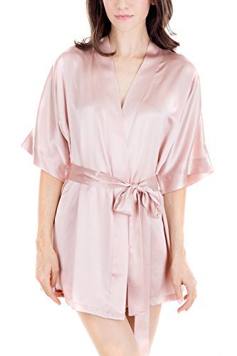 OSCAR-ROSSA-Womens-Luxury-Silk-Sleepwear-100-Silk-Short-Robe-Kimono-0