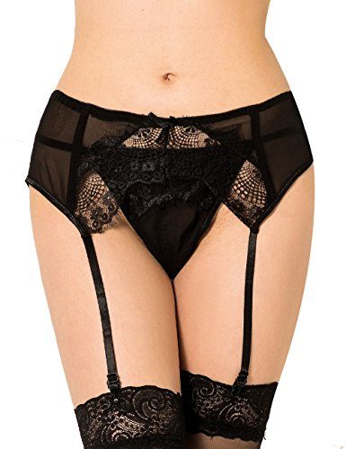 Slocyclub-Women-Effortlessly-Romantic-Lace-Suspender-Garter-Belt-With-Stocking-0