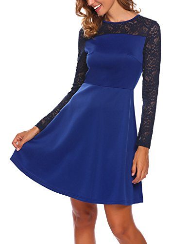 Zeagoo-Women-Vintage-Hollow-Out-Floral-Lace-Sleeves-Swing-A-Line-Cocktail-Dress-Dark-Blue-S-0