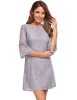Zeagoo-Womens-34-Flare-Sleeve-Floral-Lace-A-line-Cocktail-Party-Dress-Small-Grey-0
