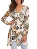 Zeagoo-Womens-Long-Sleeve-Sexy-V-neck-Tunic-Top-Floral-Print-Mini-Dress-0-1