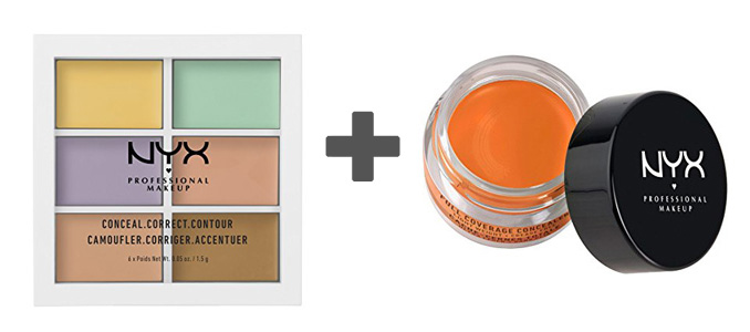 NYX Cosmetics Color Correcting Concealer 3CP04 (Palette & Single Jar)