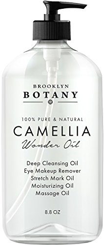 Camellia-Wonder-Oil-100-Pure-Natural-Face-Eye-Makeup-Remover-Cleansing-Oil-Body-Massage-Oil-Reduces-Appearance-of-Acne-Scars-Stretch-Marks-Ultra-Lightweight-88-oz-Brooklyn-Botany-0