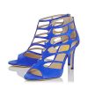 FSJ-Women-Caged-Dress-Sandals-Chic-Peep-Toe-Pumps-Shoes-Cutout-Strappy-High-Heels-Size-4-Royal-Blue-0