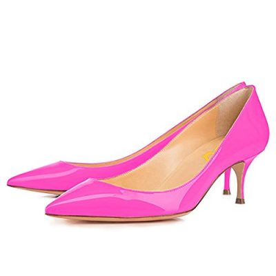 FSJ-Women-Classic-Kitten-Heels-Pointy-Toe-Pumps-Office-Ladies-Dress-Shoes-Size-6-Pink-0
