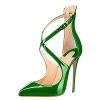 Onlymaker-Ladies-Fashion-Pointed-Toe-High-Slim-Heels-Criss-Cross-Stiletto-Pumps-For-Wedding-Party-Dress-Green-Mirror-5-M-US-0