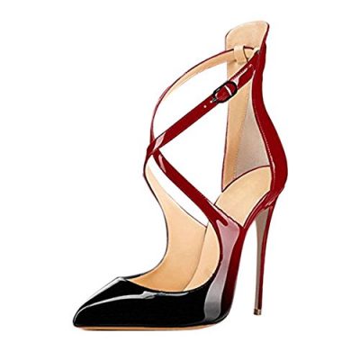 Onlymaker-Ladies-Fashion-Pointed-Toe-High-Slim-Heels-Criss-Cross-Stiletto-Pumps-For-Wedding-Party-Dress-Red-and-Black-5-M-US-0