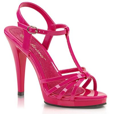 Pleaser-Fabulicious-FLAIR-420-Women-4-12-Heel-12-PF-T-Strap-Strappy-Sandal-Hot-Pink-PatHot-Pink-Size-6-0