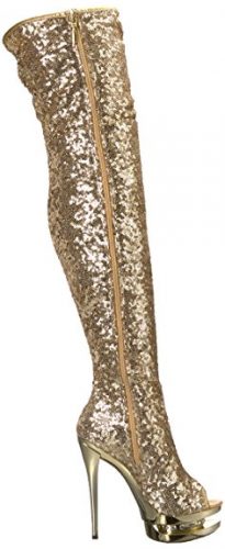 Pleaser-Womens-Blondie-R-3011-Over-The-Knee-Boot-Gold-SequinsGold-Chrome.3