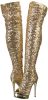 Pleaser-Womens-Blondie-R-3011-Over-The-Knee-Boot-Gold-SequinsGold-Chrome.4