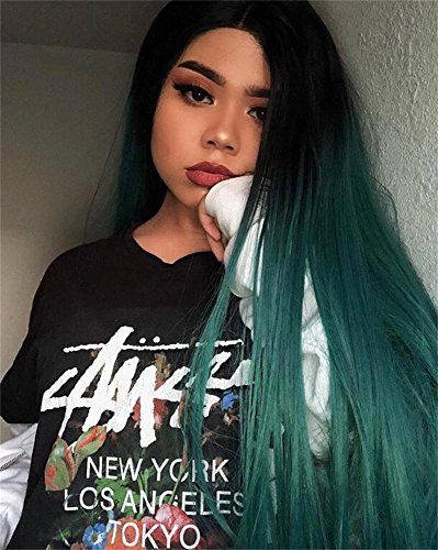 AISI-HAIR-Ombre-Synathetic-Wigs-for-Black-Women-Long-Green-Wig-Heat-Resistant-Wigs-Middle-Part-Cosplay-Wig-Green-Party-Wigs-for-Women-0