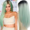 AISI-HAIR-Synthetic-Wigs-Long-Straight-Ombre-Wig-Heat-Resistant-Fiber-Mint-Green-Black-Roots-Full-Wigs-for-Woman-0