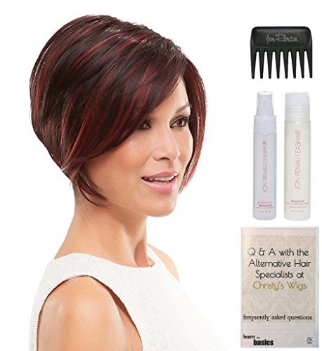 BUNDLE-5-Items-Ignite-AVERAGE-SIZE-Heat-Friendly-Synthetic-Wig-by-Jon-Renau-Christys-Wigs-Q-A-Booklet-HD-Smooth-Detangler-Synthetic-Shampoo-Wide-Tooth-Comb-0