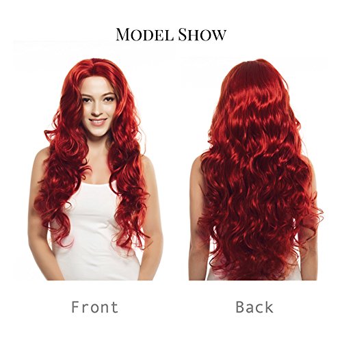 EEWIGS-Red-Wigs-Lace-Front-Wig-Synthetic-Drag-Queen-Wigs-Long-Body-Wave-0-3
