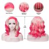 Imstyle-Pink-Blonde-Ombre-Lace-Front-Wigs-for-Women-Drag-Queen-Cosplay-Party-Halloween-Short-Bob-Curly-Hair-Hot-Neon-Pink-Platinum-Blonde-Mixed-Color-Colorful-Highlights-Wavy-Lace-Frontal-Wigs-14-Inch-0-1