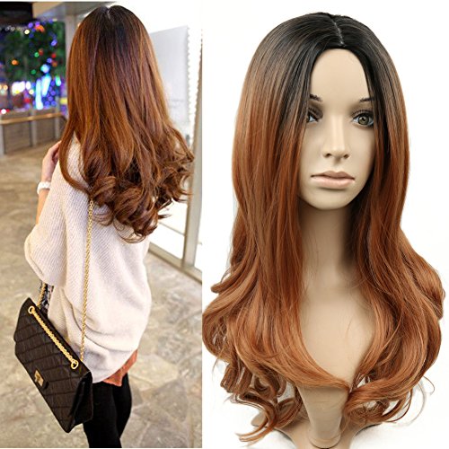 Lady-Miranda-Brown-Ombre-Wigs-For-Women-Black-Roots-Nature-Wave-Heat-Resistant-Wig-Synthetic-Long-Hair-Full-Wigs-blackbrown-0