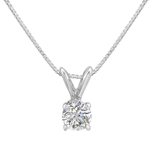 AGS-Certified-13ct-Diamond-Solitaire-Pendant-Necklace-in-14K-White-Gold-on-an-18-in-14K-White-Gold-Box-Chain-0