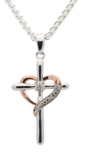 All-Patron-Saints-Diamond-Heart-Cross-Necklace-for-Women-925-Sterling-Silver-0