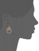 Anne-Klein-Womens-Gold-Tone-And-Diamond-Cut-Drop-Hoop-Clip-On-Earrings-0-0