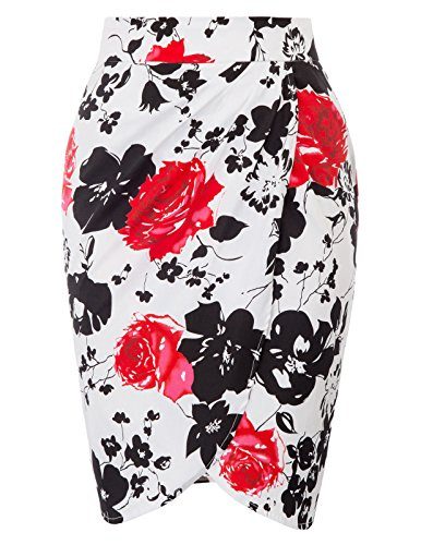 Belle-Poque-Classic-Vintage-Floral-Knee-Length-Pencil-Skirts-Small-BP598-2-0