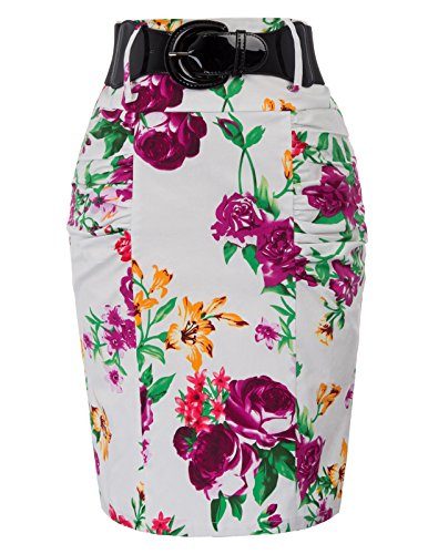 Belle-Poque-Floral-Knee-Length-Pencil-Skirts-Small-KK610-11-0