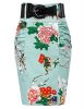 Belle-Poque-Womens-Elegant-Retro-Floral-Printed-Pencil-Skirt-Size-S-KK610-6-0