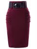 High-Stretchy-Vintage-Skirts-for-Women-Wine-Red-Size-S-KK271-7-0