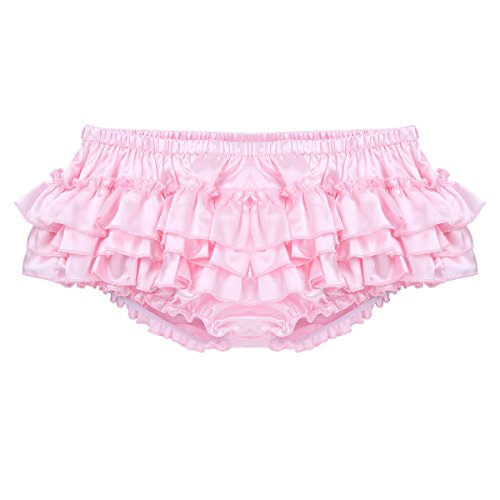 ACSUSS-Mens-Satin-Frilly-Thong-Sissy-Crossdress-Bloomer-Ruffled-Skirted-Panties-Type-A-Pink-MediumWaist-300-51076-130cm-0