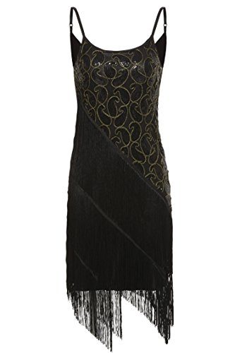 ANGVNS-Womens-1920s-Vintage-Inspired-Sequin-Embellished-Fringe-Long-Gatsby-Flapper-Dress-Black-M-0