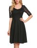 BEAUTYTALK-Womens-Floral-Lace-Half-Sleeve-A-line-Cocktail-Party-Swing-Dress-0-0