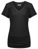 BEPEI-Loose-Fit-Tops-for-Women-Short-Sleeves-Business-Casual-Shirt-Blouses-Black-0
