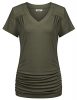 BEPEI-Short-Sleeves-Tops-and-Blouses-Loose-Fit-Summer-Casual-Shirts-Army-Green-M-0