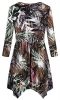 BEPEI-Womens-Floral-34-Sleeve-Tunic-Crew-Neck-Pleated-Asymmetrical-Top-Blouse-0-0