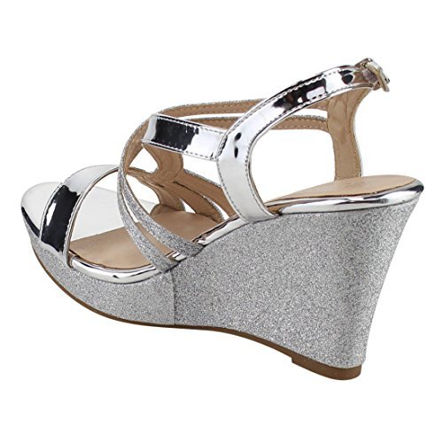 Forever-Happy-09-Womens-Glitter-Strappy-Wrapped-Wedge-Heel-Platform-Sandals-0-3