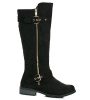 Forever-Mango-21-Womens-Winkle-Back-Shaft-Side-Zip-Knee-High-Flat-Riding-Boots-0