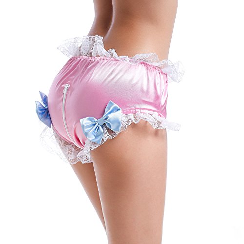 GOceBaby-Sissy-Girl-Bow-Shiny-Satin-Lace-Panties-Lingerie-Underwear-0-2