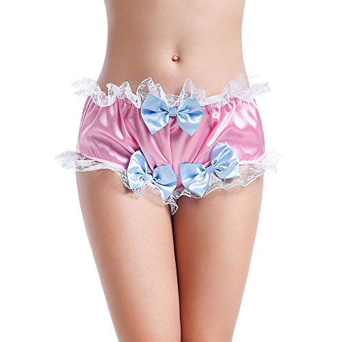 GOceBaby-Sissy-Girl-Bow-Shiny-Satin-Lace-Panties-Lingerie-Underwear-0