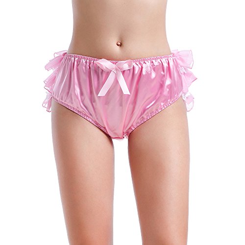 GOceBaby-Sissy-Girl-Frilly-Puffy-Pink-Satin-Panties-Lingerie-Underwear-0