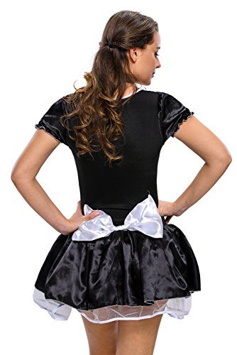 JJ-GOGO-Womens-French-Maid-Costume-Sexy-Black-Satin-Halloween-Fancy-Dress-S-5XL-0-0