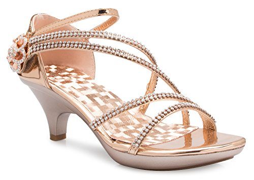 OLIVIA-K-Womens-Open-Toe-Strappy-Rhinestone-Dress-Sandal-Low-Heel-Wedding-Shoes-Rosegold-0