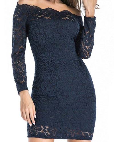 Off The Shoulder Formal Lace Cocktail Party Bodycon Dress Mini