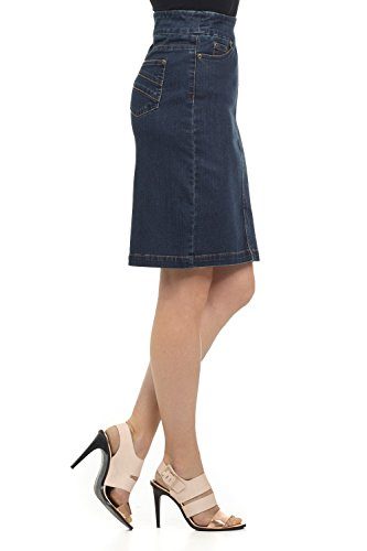Rekucci-Jeans-Womens-Ease-in-to-Comfort-Fit-Pull-on-Stretch-Denim-Skirt-0-0