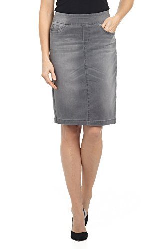 Rekucci-Jeans-Womens-Ease-in-to-Comfort-Fit-Pull-on-Stretch-Denim-Skirt-6Charcoal-Whiskers-0