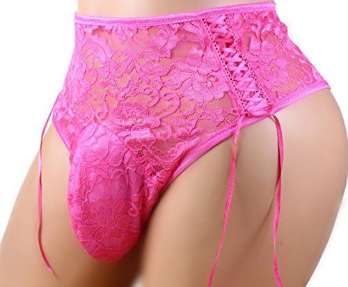 SISSY-pouch-panties-waist-size-28-36open-crotch-lace-bikini-sexy-for-men-S-0
