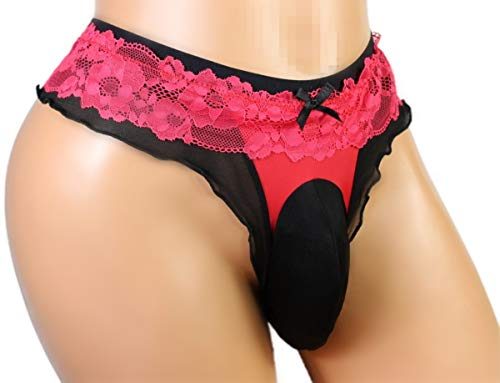 Sissy-Pouch-Panties-Mens-lace-Thong-G-String-Bikini-Briefs-Hipster-hot-Underwear-Sexy-for-Men-VC-L-redBlack-0
