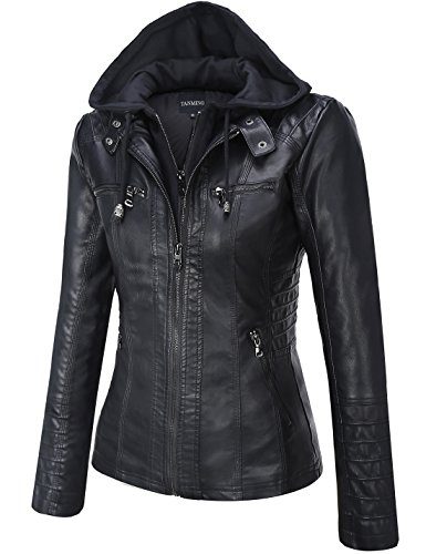 Tanming-Womens-Removable-Hooded-Faux-Leather-Jackets-0-2